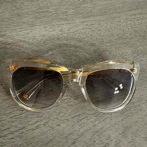 DITA Transparent and Gold Sunglasses